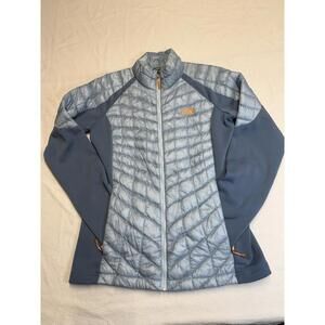 Gorpcore The North Face Lds ThermoBall Hybrid Jacket Blue/Grey Moisture Wicking